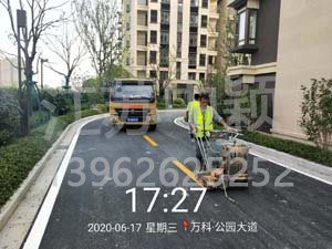 中颖道路划线万科公园大道划线项目顺利竣工